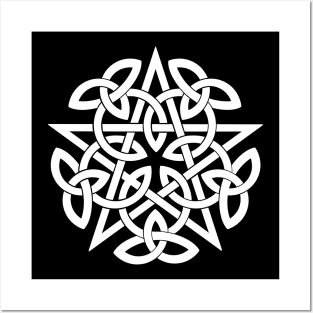 Pentagram. Celtic knot Posters and Art